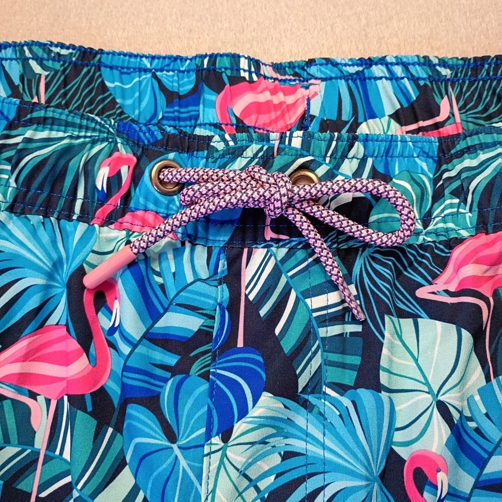 Member's Mark Men's Resort Swim Trunk Size XL Flamingo‎ Tropical Palm Leafs - Picture 10 of 12